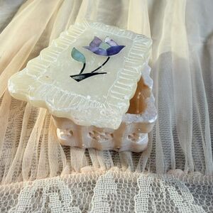 Small Hand-Carved Soapstone Trinket Box